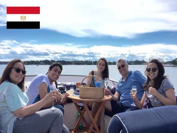 Karim Saad with family Egypt