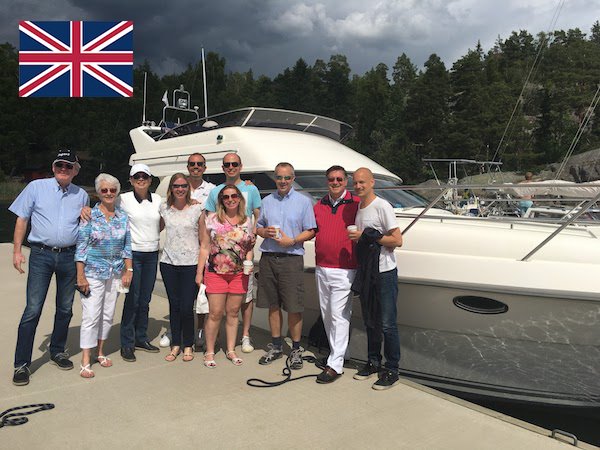 Suzanne with family and guests from England
