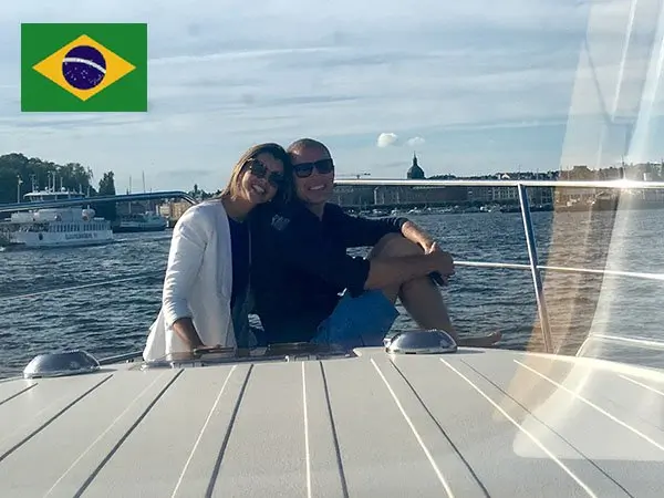 Magnus with family and friends from Brazil