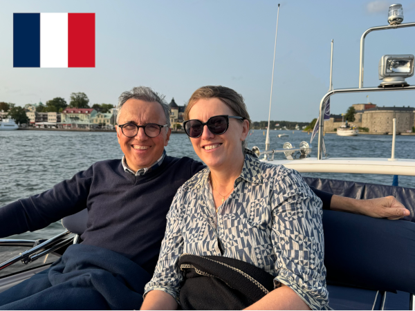 Couple from France celebrates anniversary